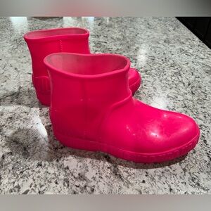Women’s Pink UGG Rubber Rain Boots Size 4